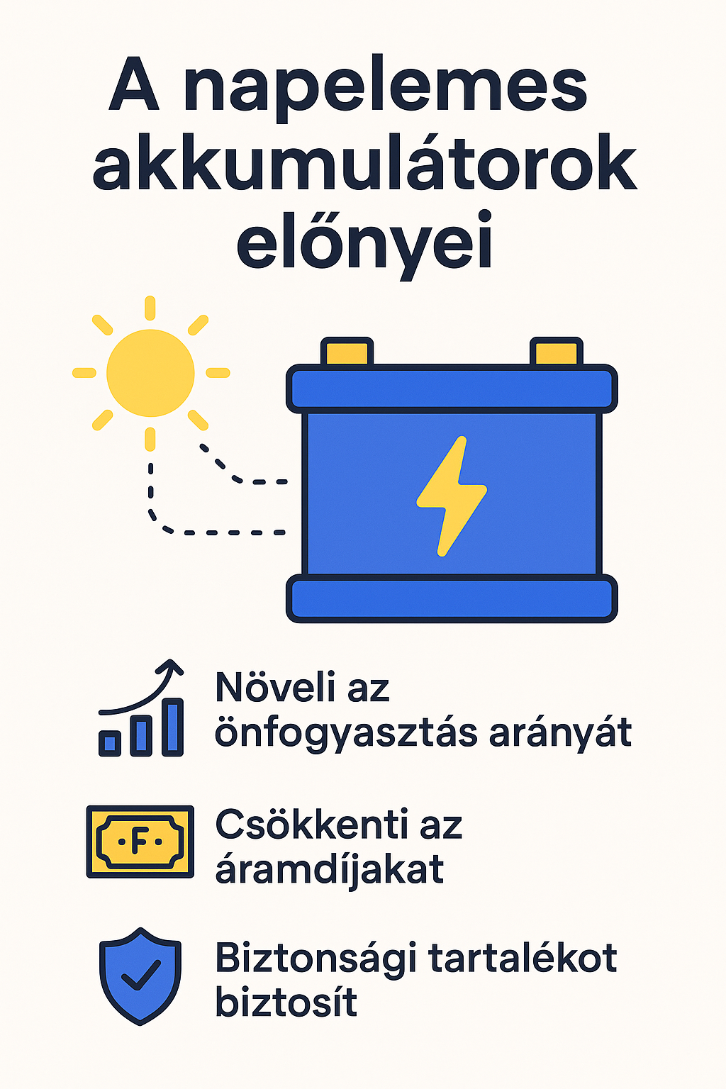 A napelemes akkumulátorok előnyei